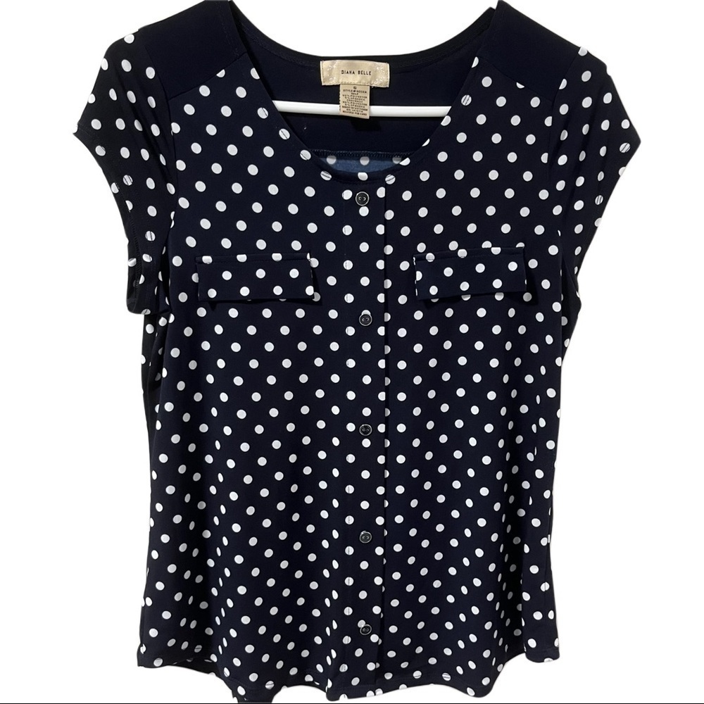 Diana Belle Small Polka Dot Blouse Women